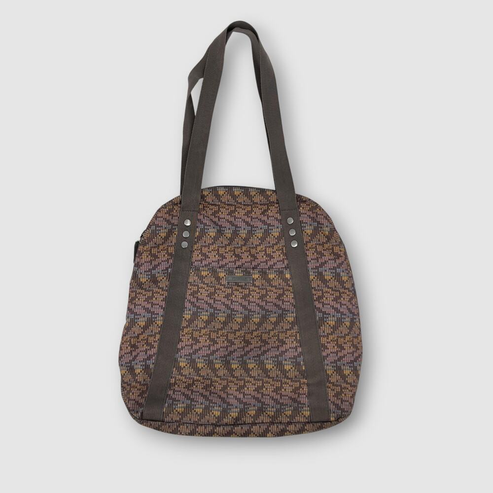 Columbia Patterned Tote Bag Brown Multi Shoulder Bag